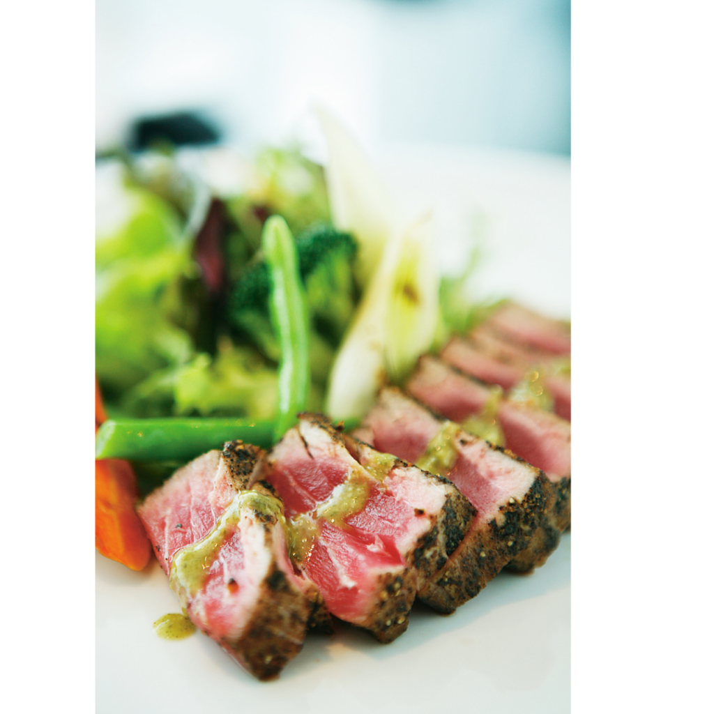 Seared Tuna with OrangeFennel Olive Salad Kitchen Louise